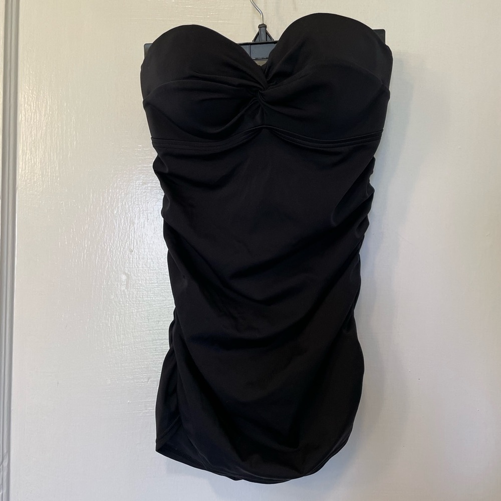 Victoria’s Secret Swim Black Twist Cinched Push Up Tankini 32 B